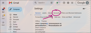 Settings with arrow to Accounts