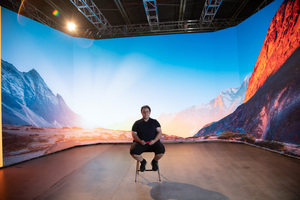 Me in front of the Immersion Room LED Volume